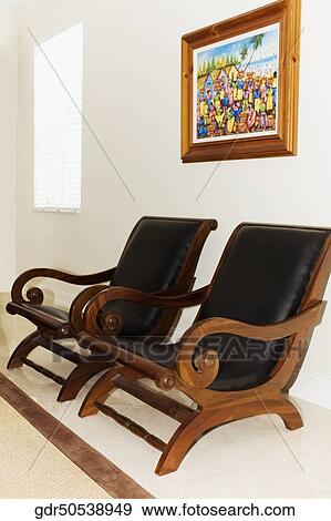 Stock Photo - Armchairs in a living room. Fotosearch