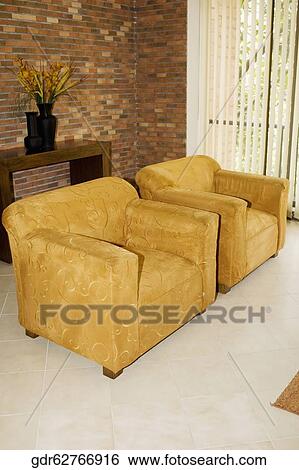 Armchairs in a living room View Large Photo Image Stock Photograph - Armchairs in a living room. Fotosearch