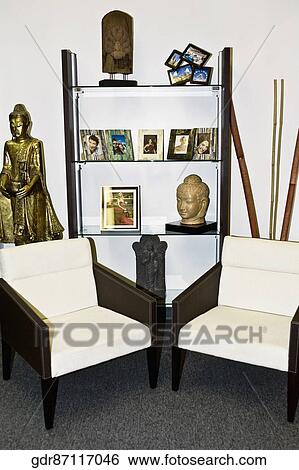 Stock Photograph - Artifacts on a shelf. Fotosearch