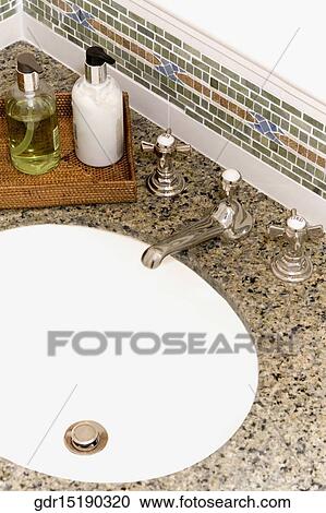 Bathroom sink in the bathroom View Large Photo Image Stock Image - Bathroom sink in the bathroom. Fotosearch