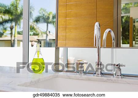Bathroom sink in the bathroom View Large Photo Image Stock Photography - Bathroom sink in the bathroom. Fotosearch