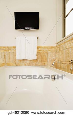 Bathtub in a bathroom View Large Photo Image Stock Image - Bathtub in a bathroom. Fotosearch