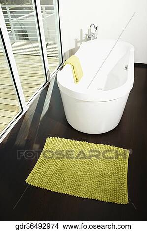 Bathtub in the bathroom View Large Photo Image Picture - Bathtub in the bathroom. Fotosearch