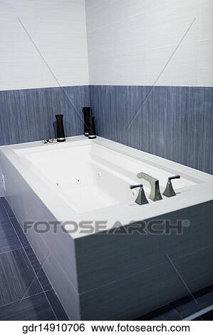Bathtub in the bathroom View Large Photo Image Stock Photograph - Bathtub in the bathroom. Fotosearch