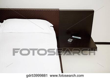 Bed in the bedroom View Large Photo Image Stock Image - Bed in the bedroom. Fotosearch