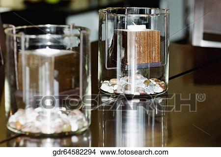 Candles in glassware View Large Photo Image Picture - Candles in glassware. Fotosearch