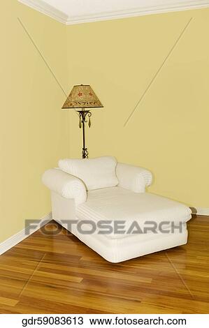 Chaise longue in a living room View Large Photo Image Stock Image - Chaise longue in a living room. Fotosearch