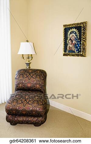 Chaise longue in a living room View Large Photo Image Stock Image - Chaise longue in a living room. Fotosearch