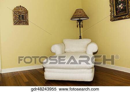 Stock Photography - Chaise longue in a living room. Fotosearch
