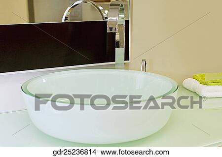 Close-up of a bathroom sink View Large Photo Image Picture - Close-up of a bathroom sink. Fotosearch
