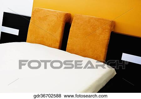 Close-up of a bed View Large Photo Image Stock Photo - Close-up of a bed. Fotosearch