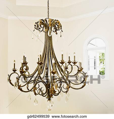 Close-up of a chandelier View Large Photo Image Stock Photo - Close-up of a chandelier. Fotosearch