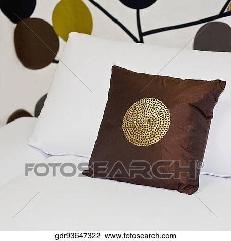 Close-up of a cushion on a couch View Large Photo Image Stock Image - Close-up of a cushion on a couch. Fotosearch