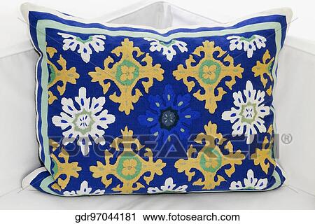 Close-up of a cushion on a couch View Large Photo Image Stock Image - Close-up of a cushion on a couch. Fotosearch