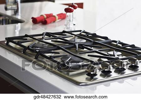 Close-up of a gas stove burner View Large Photo Image Stock Image - Close-up of a gas stove burner. Fotosearch