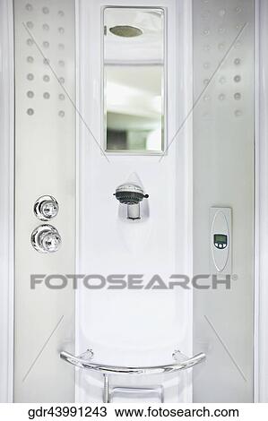 Close-up of a shower cubicle View Large Photo Image Stock Image - Close-up of a shower cubicle. Fotosearch