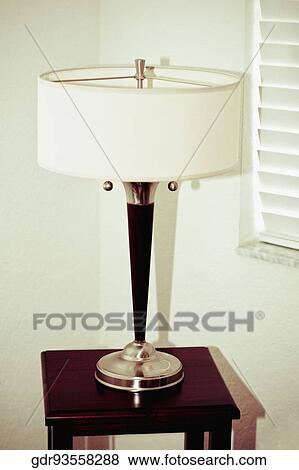 Close-up of a table lamp View Large Photo Image Stock Photo - Close-up of a table lamp. Fotosearch