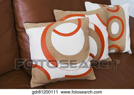 Close-up of cushions on the couch View Large Photo Image Stock Image - Close-up of cushions on the couch. Fotosearch