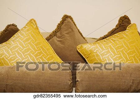 Close-up of pillows View Large Photo Image Stock Photography - Close-up of pillows. Fotosearch