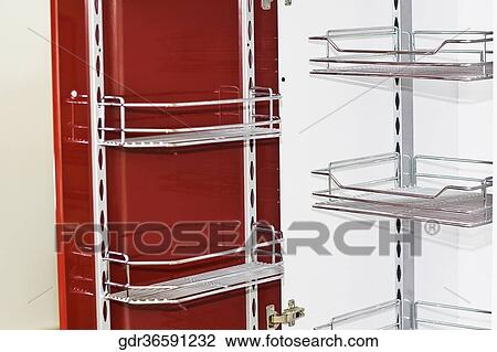 Close-up of racks in the kitchen View Large Photo Image Stock Image - Close-up of racks in the kitchen. Fotosearch