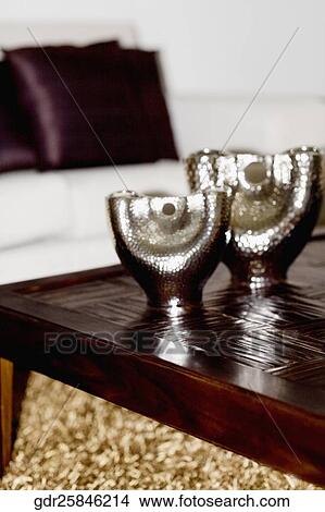Close-up of showpieces on a table View Large Photo Image Picture - Close-up of showpieces on a table. Fotosearch