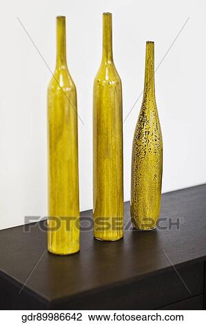 Close-up of three vases View Large Photo Image Stock Image - Close-up of three vases. Fotosearch
