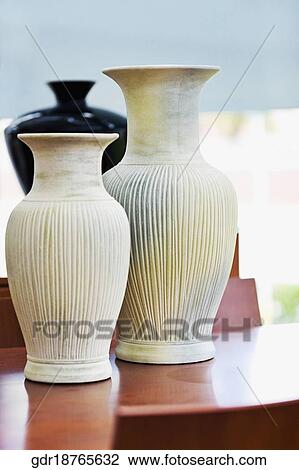 Close-up of two vases View Large Photo Image Stock Image - Close-up of two vases. Fotosearch