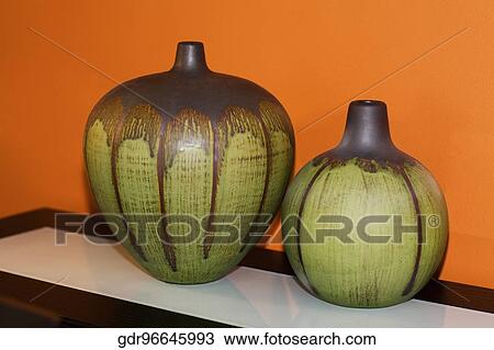 Close-up of two vases View Large Photo Image Stock Image - Close-up of two vases. Fotosearch