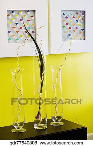 Close-up of vases on a table View Large Photo Image Stock Photo - Close-up of vases on a table. Fotosearch