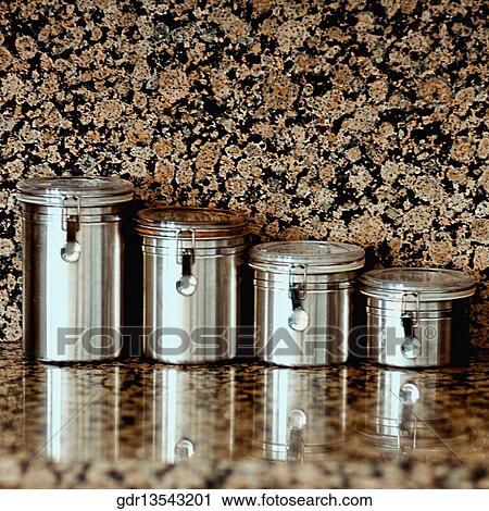 Containers in the kitchen View Large Photo Image Stock Image - Containers in the kitchen. Fotosearch