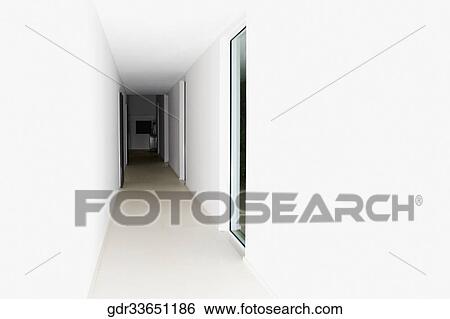 Stock Photograph - Corridor of a house. Fotosearch