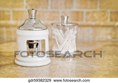 Cotton swabs in the bathroom View Large Photo Image Stock Photo - Cotton swabs in the bathroom. Fotosearch