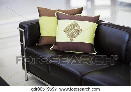 Stock Photo - Couch in a living room. Fotosearch
