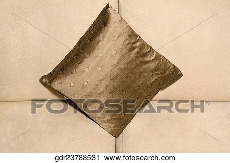 Cushion on a couch View Large Photo Image Stock Image - Cushion on a couch. Fotosearch