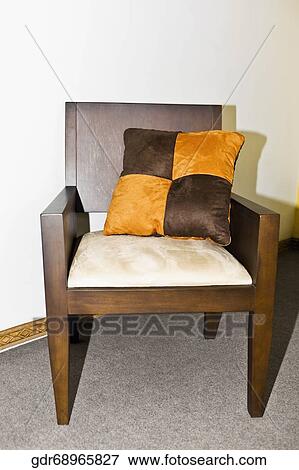 Stock Photo - Cushion on an armchair. Fotosearch