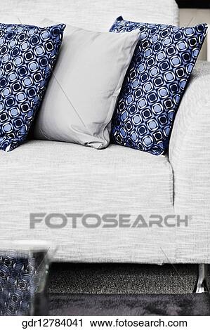 Cushions on a couch View Large Photo Image Stock Image - Cushions on a couch. Fotosearch