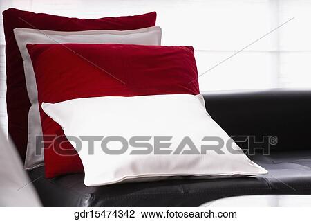 Cushions on a couch View Large Photo Image Stock Image - Cushions on a couch. Fotosearch