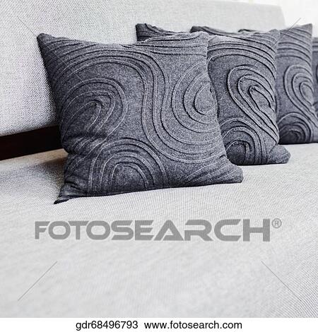 Cushions on a couch View Large Photo Image Stock Image - Cushions on a couch. Fotosearch
