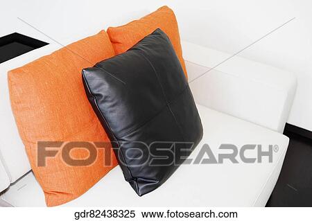 Cushions on a couch View Large Photo Image Stock Photography - Cushions on a couch. Fotosearch