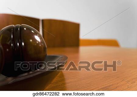 Stock Image - Decorative ball on a dining table. Fotosearch