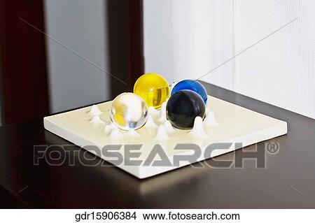 Decorative balls on a table View Large Photo Image Picture - Decorative balls on a table. Fotosearch