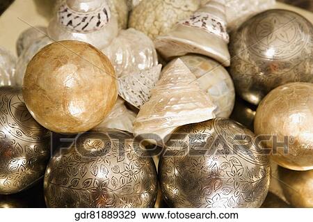 Decorative balls with shells View Large Photo Image Stock Photo - Decorative balls with shells. Fotosearch