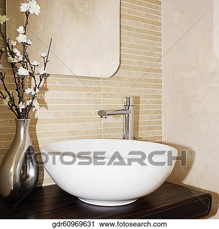 Flower vase near a sink View Large Photo Image Stock Image - Flower vase near a sink. Fotosearch