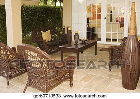 Furniture under a patio View Large Photo Image Stock Image - Furniture under a patio. Fotosearch