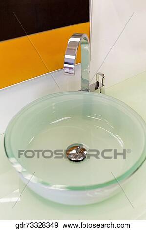 High angle view of a bathroom sink View Large Photo Image Stock Photo - High angle view of a bathroom sink. Fotosearch