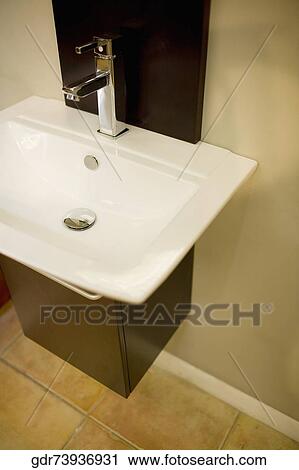 High angle view of a wash bowl in the bathroom View Large Photo Image Stock Image - High angle view of a wash bowl in the bathroom. Fotosearch