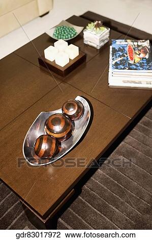 High angle view of decorative balls on a table View Large Photo Image Stock Image - High angle view of decorative balls on a table. Fotosearch