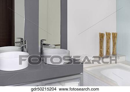 Picture - Interiors of a bathroom. Fotosearch