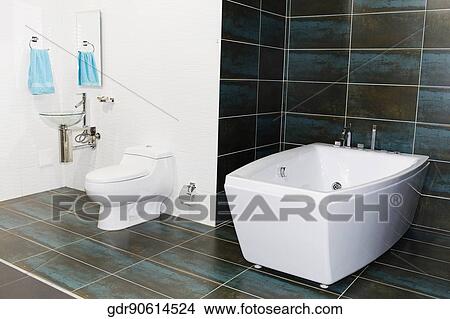 Interiors of a bathroom View Large Photo Image Picture - Interiors of a bathroom. Fotosearch