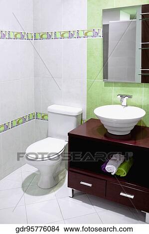 Picture - Interiors of a bathroom. Fotosearch